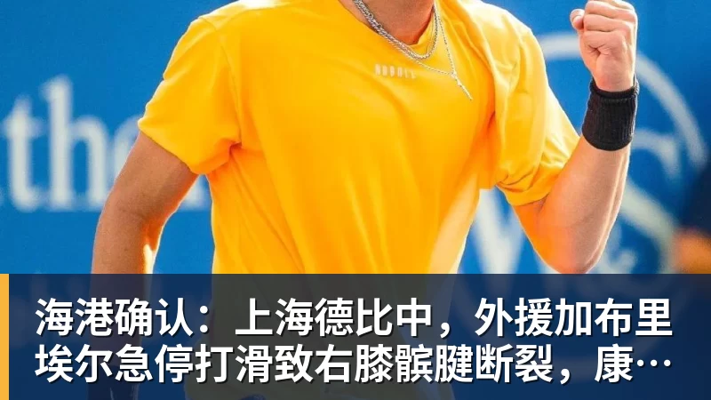 海港确认:上海德比中,外援加布里埃尔急停打滑致右膝髌腱断裂,康复期6到12个月赛季基本报销 海港确认:上海德比中,外援加布里埃尔急停打滑致右膝髌腱断裂,康复期6到12个月赛季基本报销
